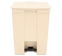 Rubbermaid Commercial Products Step-On 6145 - Cubo de basura rectangular, plástico, capacidad de 30.3 l, beige
