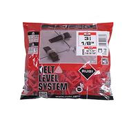 RUBI 2866 | Bridas de Nivelación para Cerámica | Brida de 3 mm para Baldosas Cerámicas de entre 6 y 15 mm | Para Formatos de 30x30 cm y Superiores | 100 unidades | BRIDA DELTA LEVEL SYSTEM