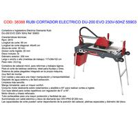 RUBI Cortador Eléctrico DU-200 EVO 230V-50HZ