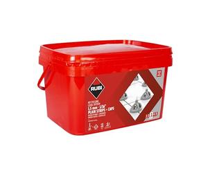 RUBI | KIT Cyclone Level System con Bridas Planas 1,5 mm | Incluye: 300 Bridas y 100 Campanas Reutilizables | Sistema para Facilitar Colocación Cerámicas de Gran Formato | Niveladores Azulejos