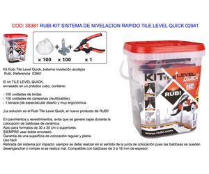 RUBI Kit Sistema de Nivelación Rápido Tile Level Quick