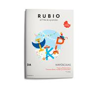 Rubio Cuaderno 2B Mayúsculas Caligrafía Para Niños A Partir de 4 Años Con Pegatinas