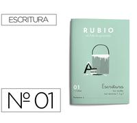 Rubio Cuaderno Caligrafia Nº 01 - Desarrollo de destrezas motrices para lenguaje escrito, 18x210x155 mm