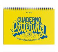 Rubio Cuaderno de Lettering Práctica Caligrafía Creativa Paso a Paso Formato Horizontal 236 páginas