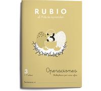 Rubio Cuaderno de Matemáticas Nº3 A5 Español 20 Hojas Infantil y Didáctico +7 Años
