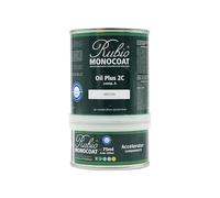 Rubio Monocoat ACEITE ACEITE PARA MADERA | Oil Plus 2C | Aceite a base de semillas de lino de secado rápido para madera de interior incluye acelerador parte B | 350 ml | 14 m² - Mocha