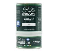 Rubio Monocoat Oil Plus 2C - Acabado de madera de 14 m² - Helecho | Fórmula de linaza ecológica de secado rápido para superficies interiores | Incluye acelerador (parte B) | Protección | 350 ml
