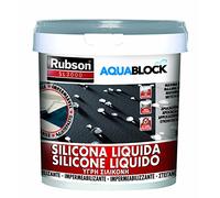 Rubson Silicona líquida Aquablock SL3000 – Impermeabilizante elástico gris 5 kg