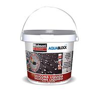 Rubson Silicona líquida Aquablock SL3000 impermeabilizante elástico Silicotec gris 1 kg