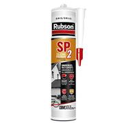 RUBSON SP2 - Sellador de silicona neutra premium de muy fuerte adherencia, junta universal para conexión, calafateo, dilatación, color gris, cartucho de 300 ml