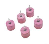 Rueda abrasiva, 5 piezas de cilindro de piedra montado abrasivo de vástago de 6 mm para herramienta giratoria, juego de brocas de cabeza de pulido de pedernal (6 x 35)