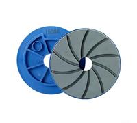 Rueda abrasiva azul de 5 pulgadas para pulido de bordes de mármol en máquinas automáticas con borde biselado radial para aplicación húmeda de piso de hormigón de granito (grano 1500)