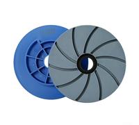 Rueda abrasiva de borde de mármol con bloqueo de caracol de 6 pulgadas para máquina automática de bordes, almohadilla de pulido de resina azul con borde biselado para uso húmedo de piso de granito y