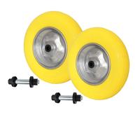 Rueda Carretilla Goma Rueda de Repuesto Con Ejes 4.80/4.00-8 Ø 390 MM PU 2er Set