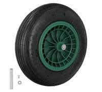Rueda carretilla neumatica para carretilla obra / jardin llanta plastico eje ø 20 mm. rueda carretilla jardin, carro invernadero