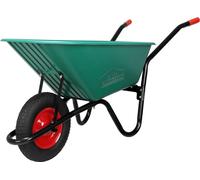 Rueda de 100 litros, capacidad de 250 kg, con neumáticos, de color verde