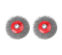 Rueda de alambre de nudo trenzado de 115 mm para amoladora angular M14, cepillo de copa de acero prensado para óxido y removedor de soldadura disco de limpieza de metal, herramienta de desbarbado de