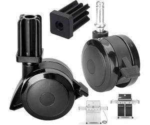 Rueda de bloqueo 70360 con inserto para Weber Genesis 300 piezas de parrilla Genesis E310 E320 S330, para Weber BBQ Wheel Grill Spirit 310 piezas Spirit E210 E310 para piezas de parrilla Webber Summit