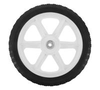 Rueda de Goma Negra de 12 Pulgadas para Carrito, Antipinchazos | Repuesto para Carretillas y Carros Plegables, Diámetro de Orificio 12mm, Instalación Sencilla