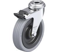 Rueda de maniobra para aparatos LRA-VPA Blickle, dimensiones de la placa 43 mm, con inmovilizador