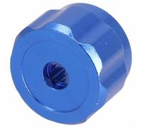 Rueda de mano redonda de aleación de aluminio azul para manómetro refrigerante y grifo, 34 mm de diámetro con mango cuadrado de 6,6 mm, mango de repuesto para mantenimiento de HVAC y reparación de