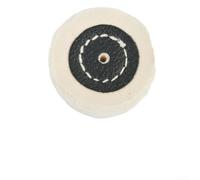 Rueda de pulido de tela blanca para joyería, metal, madera, vidrio, cerámica, plástico, almohadilla de molienda compatible con molino pulidor de eje de 6 pulgadas (50 mm)
