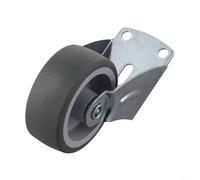 Rueda de soporte inferior de puerta ajustable, polea antihundimiento resistente con rodillos de acero y goma, hardware de rodamiento de carga silencioso para armarios, mesas, negro o gris (gris)