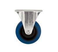 Rueda fija ø 10 cm con pletina azul