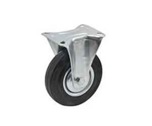 Rueda fija awtools, modelo 125mm con goma negra, ideal para reemplazo