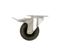 Rueda giratoria ø 10 cm con pletina y freno