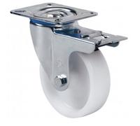 RUEDA GIRATORIA ARO NYLON Ø125 PLÁSTICO CON/SIN FRENO