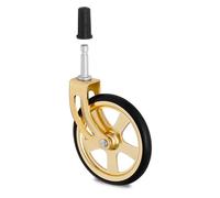 Rueda giratoria camarena aro de goma d105 ec latonada max.30kg. con fijacion espiga. h123.