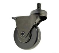 Rueda giratoria con freno para barbacoas de pellets de 7,6 cm, resistente | Metal resistente, freno integrado, diámetro de 7,6 cm, duradero, cargas pesadas