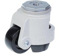 Rueda giratoria con nivelación de 72 mm. Rueda Blickle con capacidad de 750 kg.