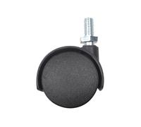 Rueda giratoria doble ø 4,1 x 5 cm con pasador