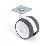 RUEDA GIRATORIA KROOS ARO DOBLE ø60 CON PLACA