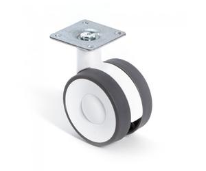 RUEDA GIRATORIA KROOS ARO DOBLE ø60 CON PLACA