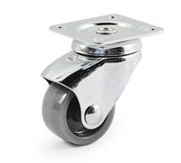 Rueda giratoria roda a/plast.gris ø30 plástico zincado (soporta 20kgs)