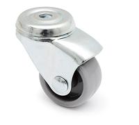 RUEDA GIRATORIA RODA A/PLAST.GRIS Ø30 TP ZINCADO