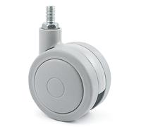 Rueda giratoria rolom aro doble ø60 erm8 gris banda rodadura de goma.