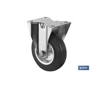 Rueda goma/metal fija ø125x38mm