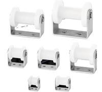 Rueda guía de doble rodamiento polea nailon en forma H 2 piezas | Polea nailon forma H, rueda guía doble rodamiento, rodillo pista cuadrado, soporte rodillos for puerta ducha deslizante