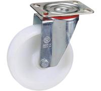 Rueda Industrial Nylon Placa 100 mm. (Paquete de 6)