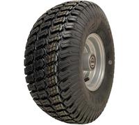 Rueda para cortacésped de césped, 15x6.00-6, con buje de 65 mm, neumático de 4 capas P332 montado en llanta, y rodamientos de 20 mm