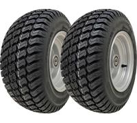 Rueda para cortacésped de césped, 16x7.50-8, con neumático de 4 capas, índice de carga P332, aro de acero y rodamiento de 25 mm (juego de 2 unidades)
