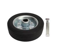 Rueda para Remolque de 6 Pulgadas, Capacidad de Carga 1200 Lbs, Rueda Giratoria Estable de Nylon para Carretillas y Cortacéspedes - Alta Resistencia, Versátil en Terrenos (Rueda de hierro revestida