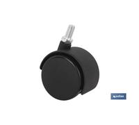 Rueda plastic ø40mm tornillo 6x15 caja 4 unid.