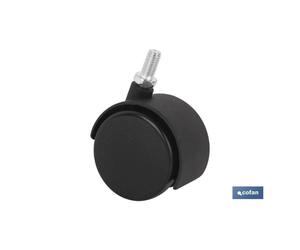 Rueda plastic ø40mm tornillo 6x15 caja 4 unid.
