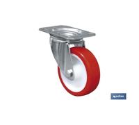 Rueda poliuretano placa ø125x35mm