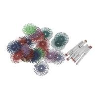 Rueda Radial de Cerdas de 1 Pulgada con Vástago de 3mm para Pulido | Grano 80-1000, Acabado Suave sin Vibración, Alcanza Ranuras Estrechas, para Madera y Metal